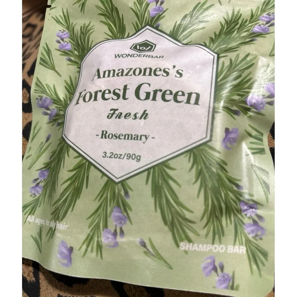NEW Wonderbar Amazone's Forest Green Fresh Rosemary Shampoo Bar